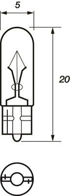Bulb, instrument lighting (LVEB286)