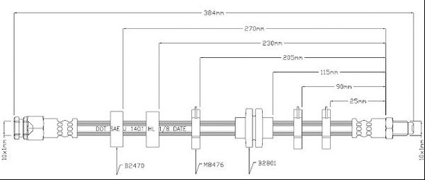 Brake Hose (VBH965)