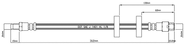 Brake Hose (VBH487)