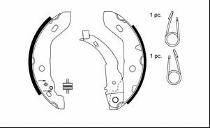 Brake Shoe Set (VBS647)
