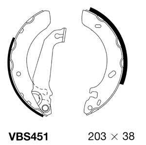 Brake Shoe Set (VBS451)