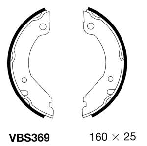 Brake Shoe Set, parking brake (VBS369)
