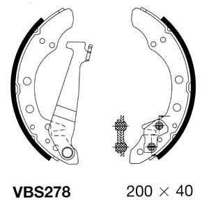 Brake Shoe Set (VBS278)