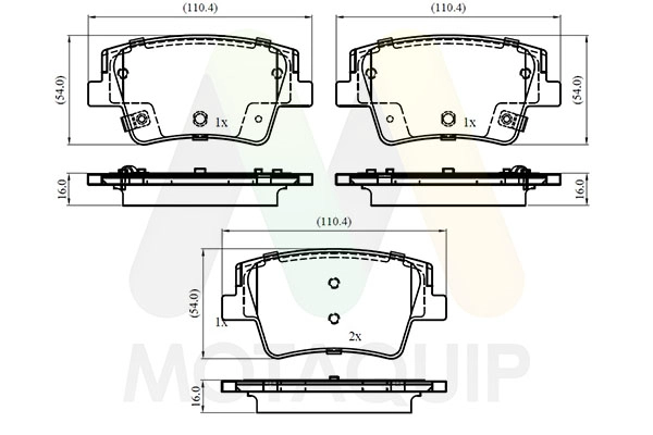 Brake Pad Set, disc brake (LVXL2067)