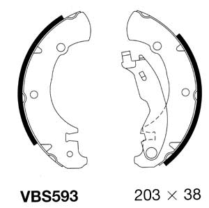 Brake Shoe Set (VBS593)