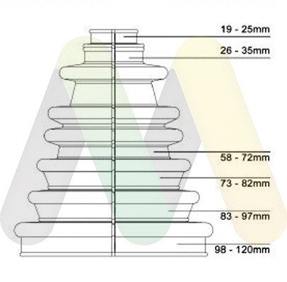 Bellow, drive shaft (VCVU2000)