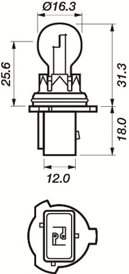 Bulb, direction indicator