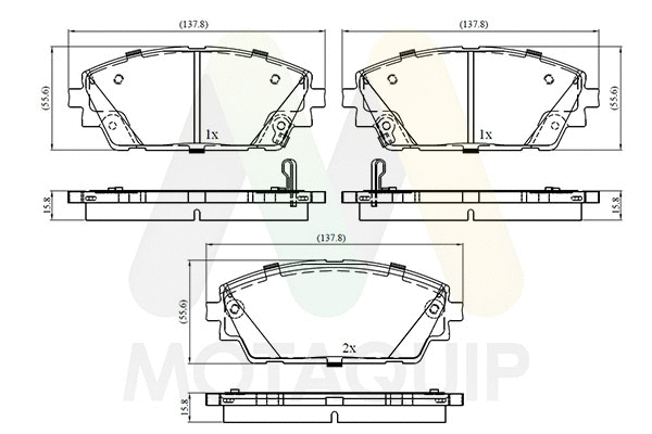 Brake Pad Set, disc brake (LVXL2065)