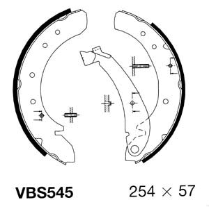 Brake Shoe Set (VBS545)