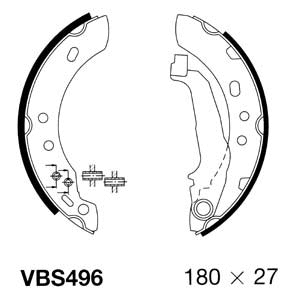 Brake Shoe Set (VBS496)
