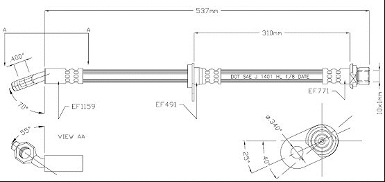 Brake Hose (VBJ662)