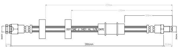Brake Hose (VBH684)