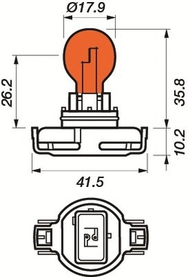 Bulb, direction indicator