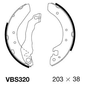Brake Shoe Set (VBS320)