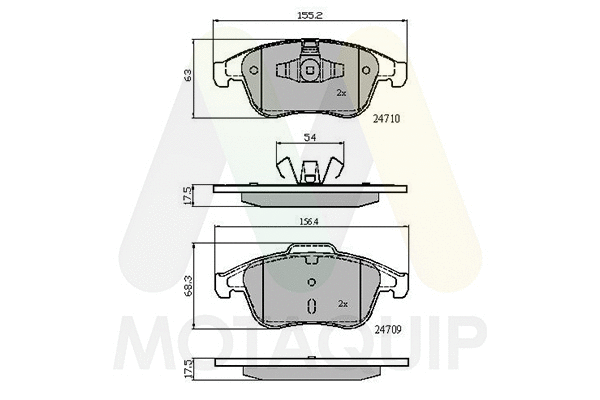 Brake Pad Set, disc brake (LVXL1654)