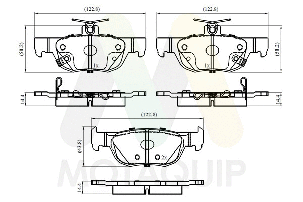 Brake Pad Set, disc brake (LVXL2066)