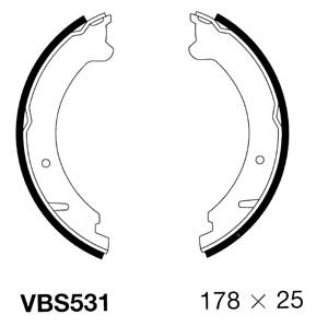 Brake Shoe Set, parking brake (VBS531)
