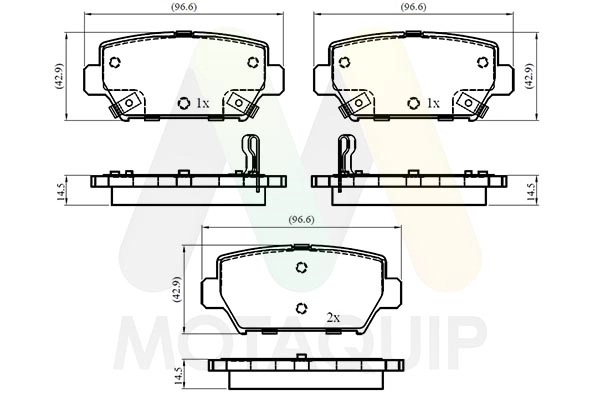 Brake Pad Set, disc brake (LVXL2094)