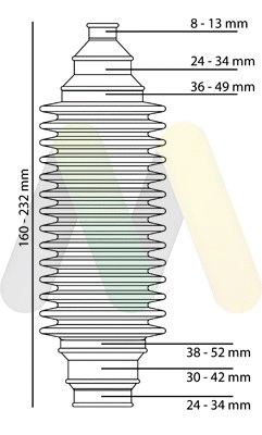 Bellow Kit, steering (VSGU500)