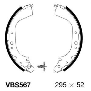 Brake Shoe Set (VBS567)