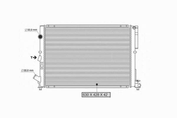 Radiator, engine cooling (34891)