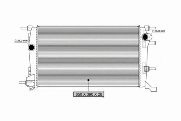 Radiator, engine cooling (34915)