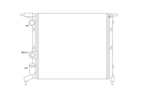 Radiator, engine cooling (34887)