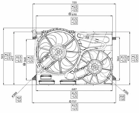 Fan, engine cooling