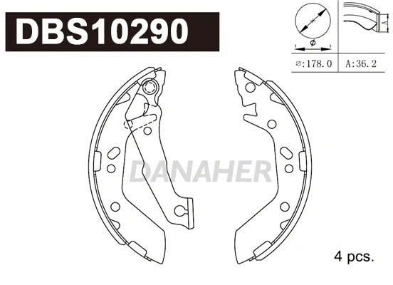 Brake Shoe Set (DBS10290)