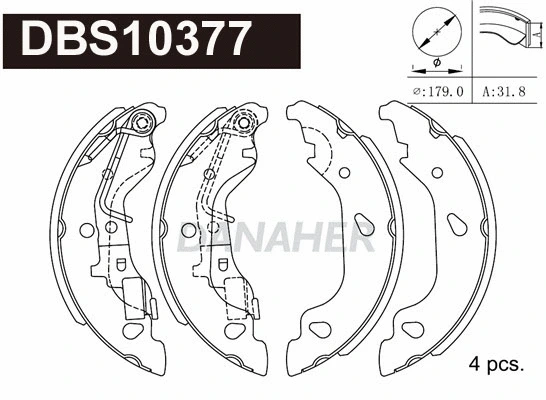 Brake Shoe Set (DBS10377)