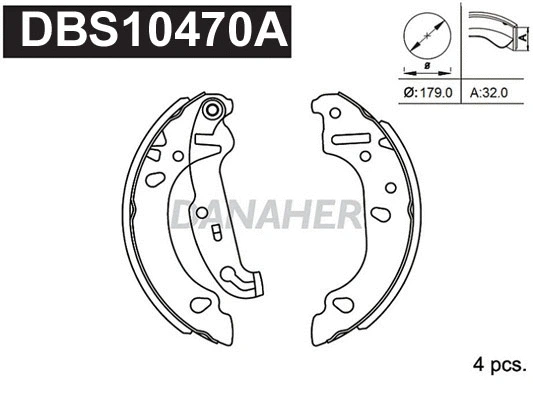 Brake Shoe Set (DBS10470A)