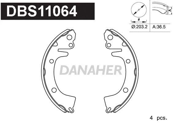 Brake Shoe Set (DBS11064)