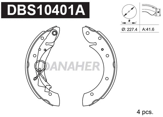 Brake Shoe Set (DBS10401A)
