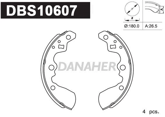Brake Shoe Set (DBS10607)
