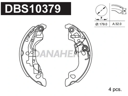 Brake Shoe Set (DBS10379)