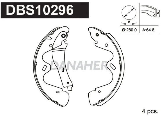 Brake Shoe Set (DBS10296)