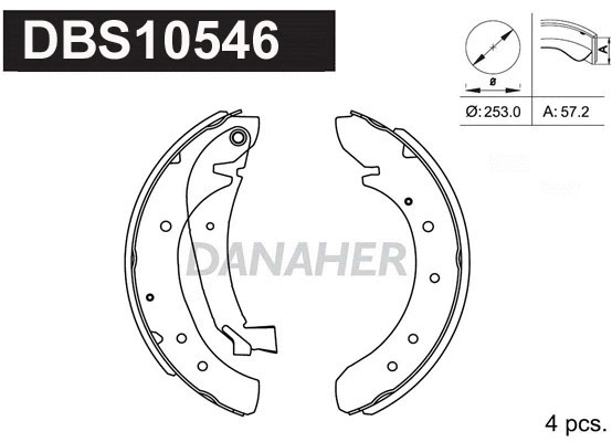 Brake Shoe Set (DBS10546)