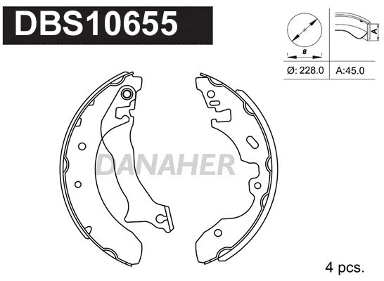 Brake Shoe Set (DBS10655)