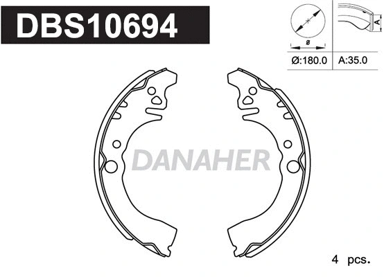 Brake Shoe Set (DBS10694)