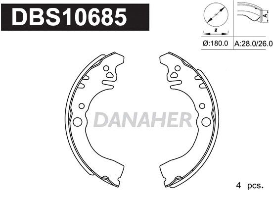 Brake Shoe Set (DBS10685)
