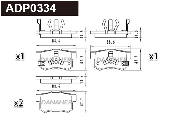 Brake Pad Set, disc brake (ADP0334)