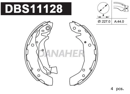 Brake Shoe Set (DBS11128)