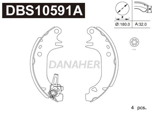 Brake Shoe Set (DBS10591A)