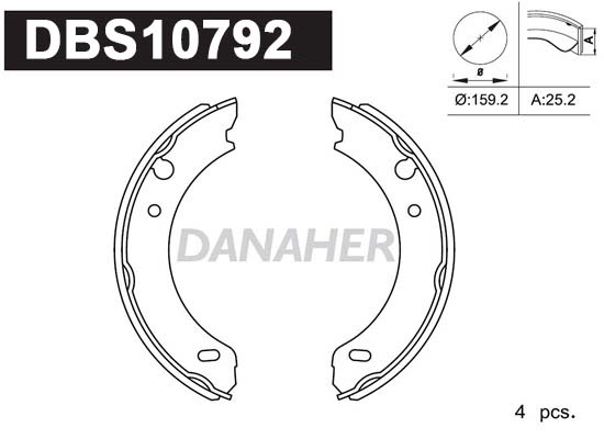 Brake Shoe Set, parking brake (DBS10792)