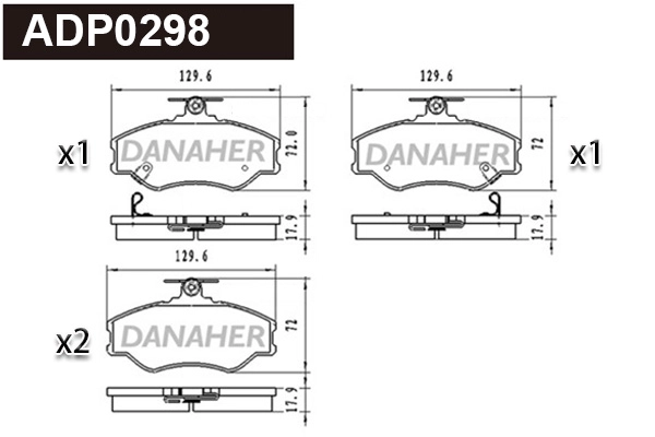 Brake Pad Set, disc brake (ADP0298)