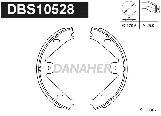 Brake Shoe Set, parking brake (DBS10528)