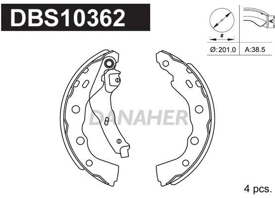 Brake Shoe Set (DBS10362)
