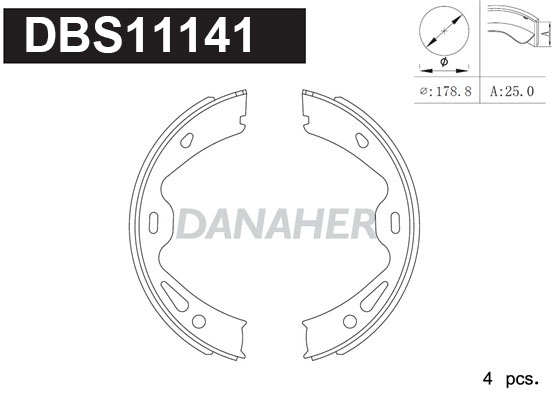 Brake Shoe Set, parking brake (DBS11141)