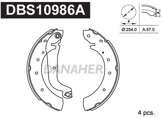 Brake Shoe Set (DBS10986A)