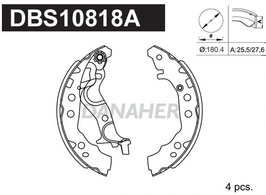 Brake Shoe Set (DBS10818A)